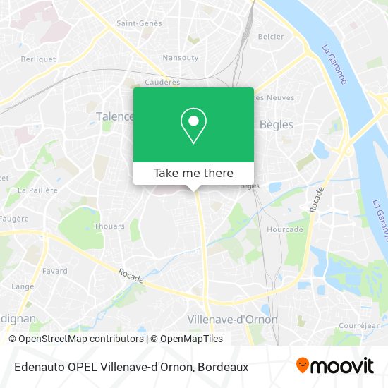 Edenauto OPEL Villenave-d'Ornon map