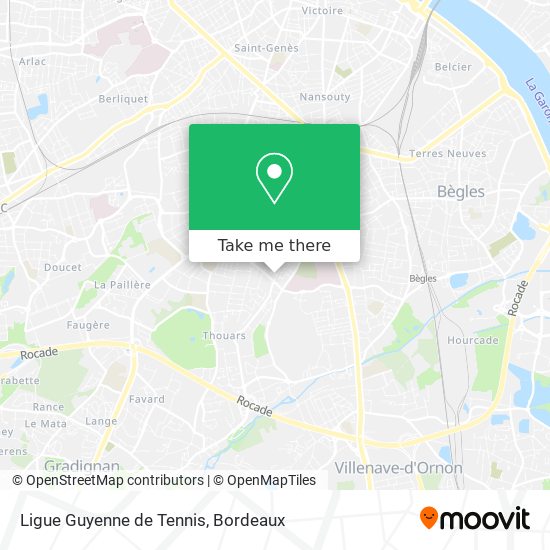 Ligue Guyenne de Tennis map