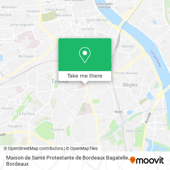 Maison de Santé Protestante de Bordeaux Bagatelle map