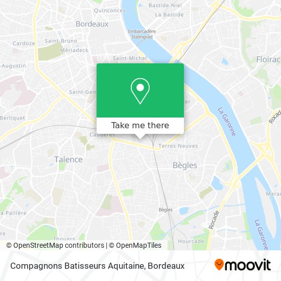 Compagnons Batisseurs Aquitaine map
