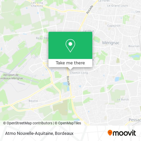 Atmo Nouvelle-Aquitaine map