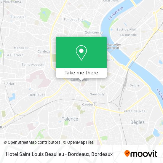 Hotel Saint Louis Beaulieu - Bordeaux map