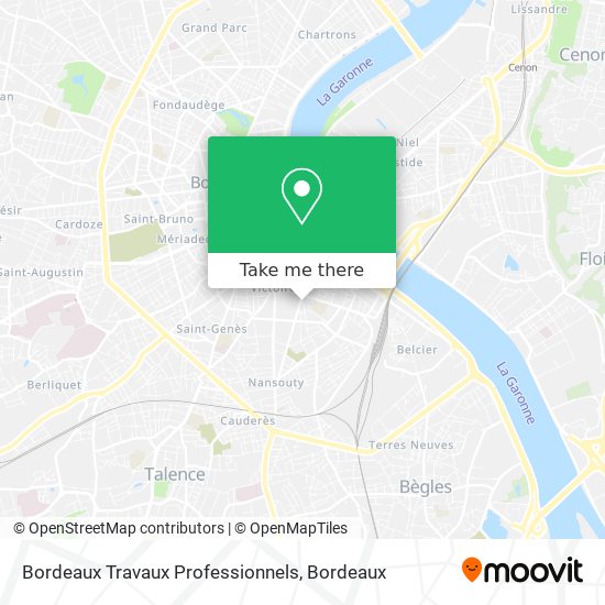 Bordeaux Travaux Professionnels map