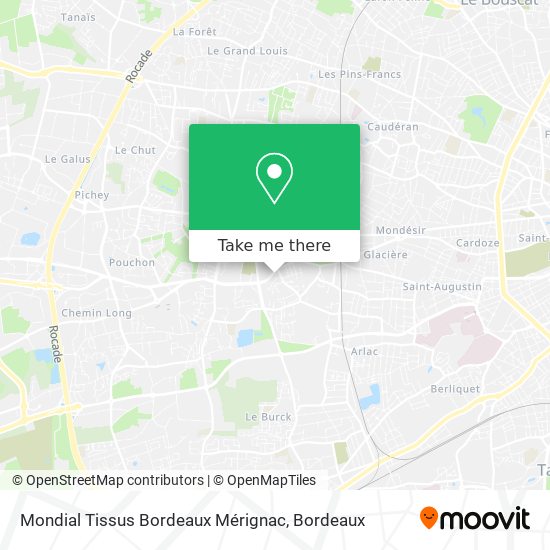 Mondial Tissus Bordeaux Mérignac map