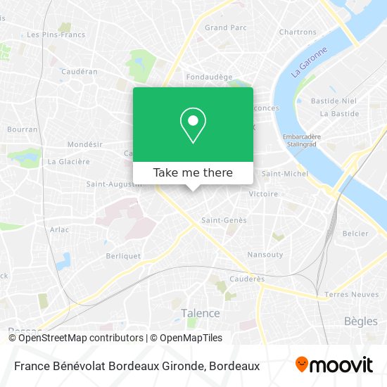 France Bénévolat Bordeaux Gironde map