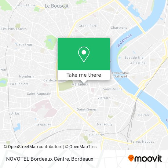 Mapa NOVOTEL Bordeaux Centre
