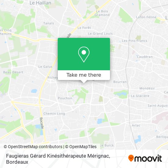 Faugieras Gérard Kinésithérapeute Mérignac map