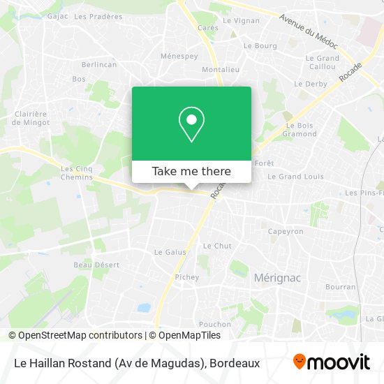 Mapa Le Haillan Rostand (Av de Magudas)