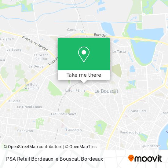 Mapa PSA Retail Bordeaux le Bouscat