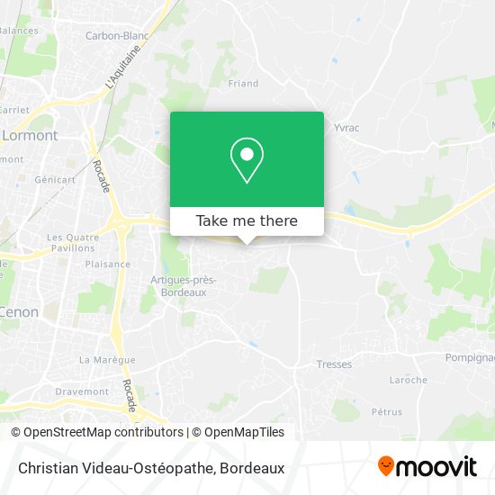 Christian Videau-Ostéopathe map