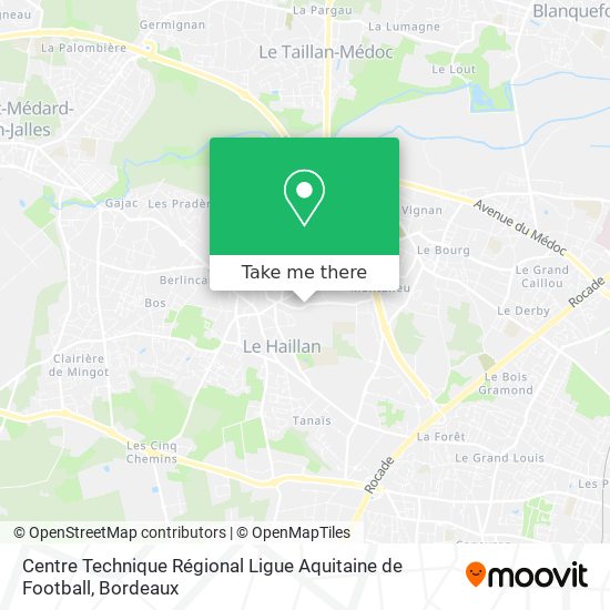 Centre Technique Régional Ligue Aquitaine de Football map