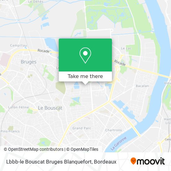 Lbbb-le Bouscat Bruges Blanquefort map