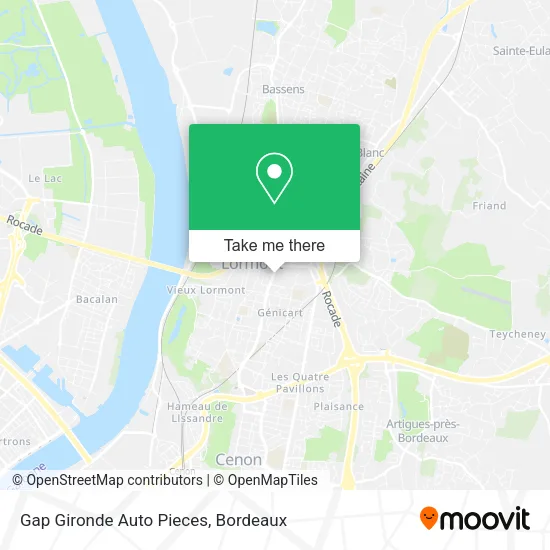 Gap Gironde Auto Pieces map