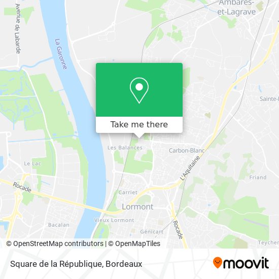 Square de la République map