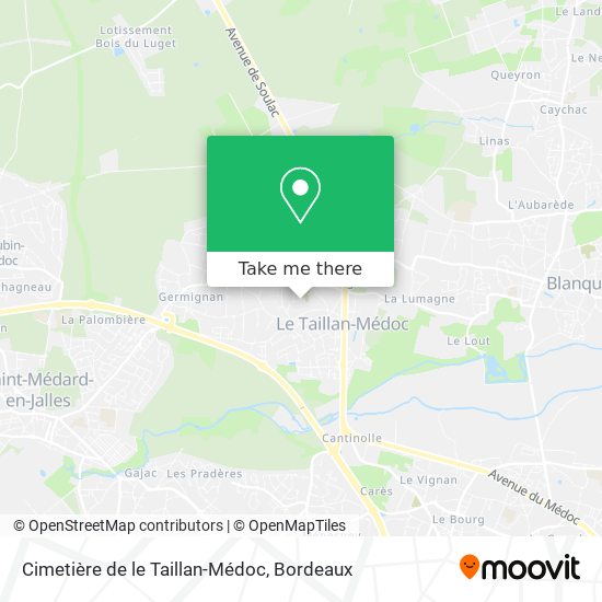 Mapa Cimetière de le Taillan-Médoc