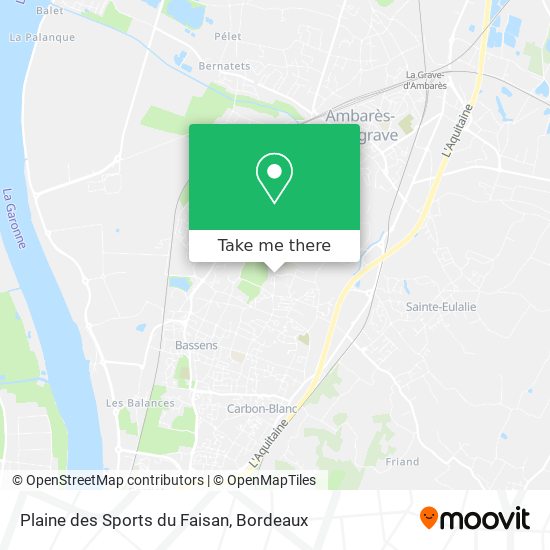 Plaine des Sports du Faisan map