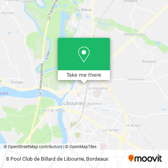 Mapa 8 Pool Club de Billard de Libourne