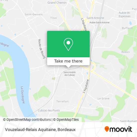 Vouzelaud-Relais Aquitaine map