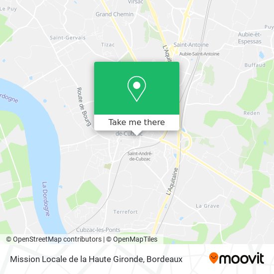 Mission Locale de la Haute Gironde map