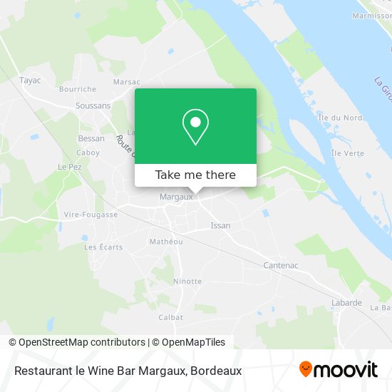 Restaurant le Wine Bar Margaux map