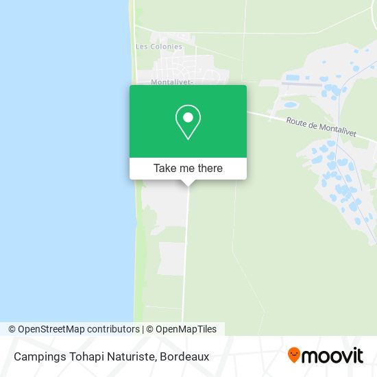Campings Tohapi Naturiste map