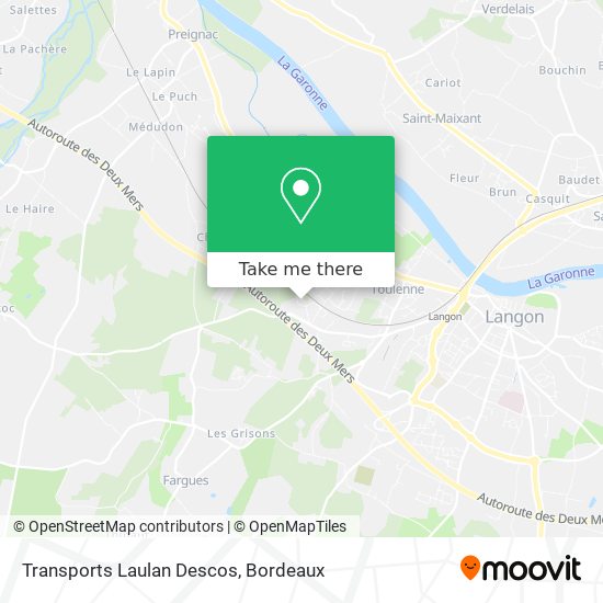 Transports Laulan Descos map