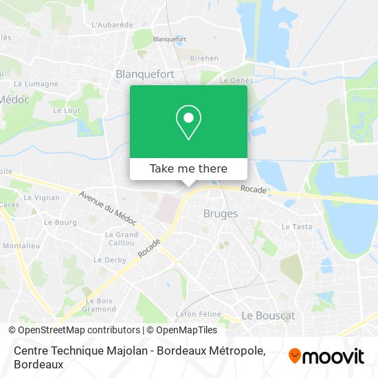 Centre Technique Majolan - Bordeaux Métropole map