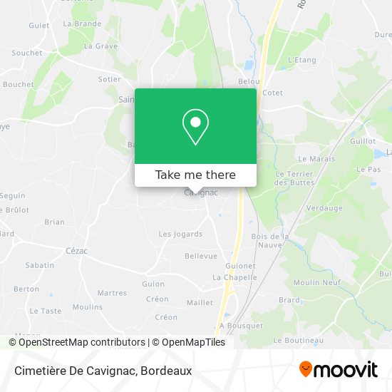 Cimetière De Cavignac map