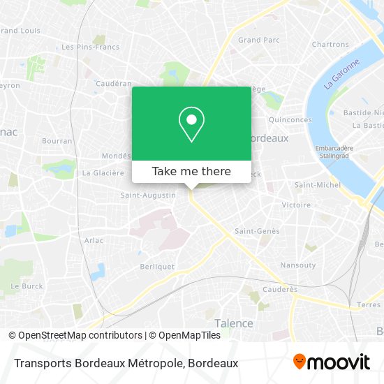 Transports Bordeaux Métropole map