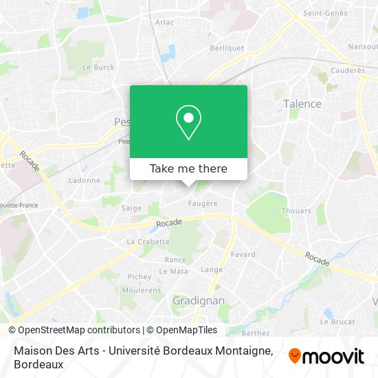Maison Des Arts - Université Bordeaux Montaigne map