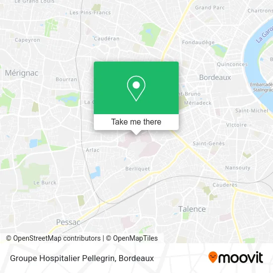 Groupe Hospitalier Pellegrin map