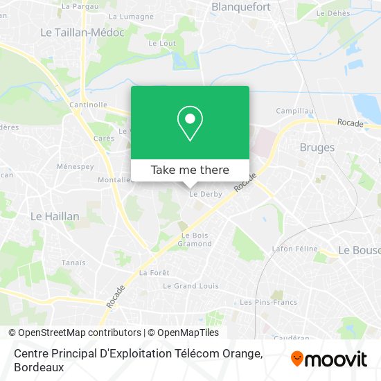 Mapa Centre Principal D'Exploitation Télécom Orange