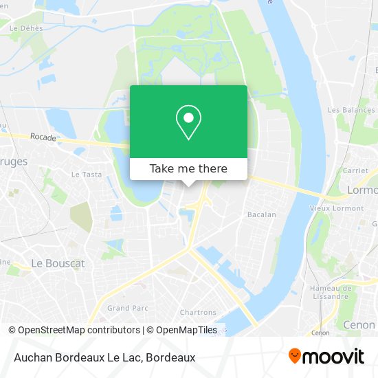 Auchan Bordeaux Le Lac map