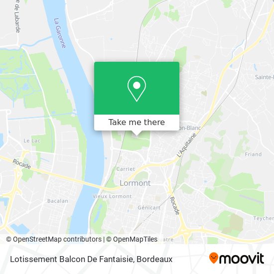 Lotissement Balcon De Fantaisie map