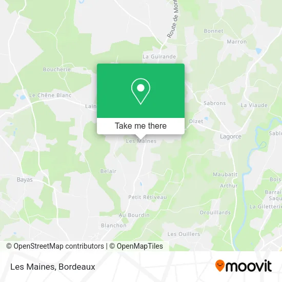 Les Maines map