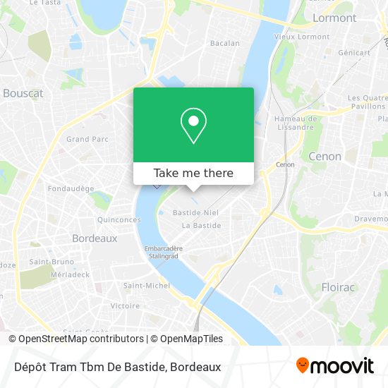 Dépôt Tram Tbm De Bastide map