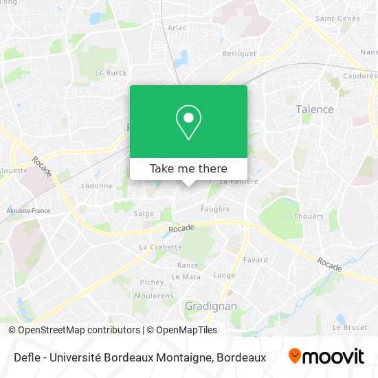 Defle - Université Bordeaux Montaigne map