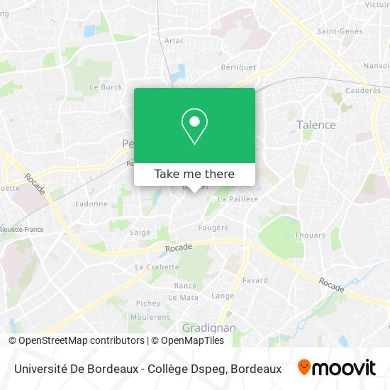 Université De Bordeaux - Collège Dspeg map