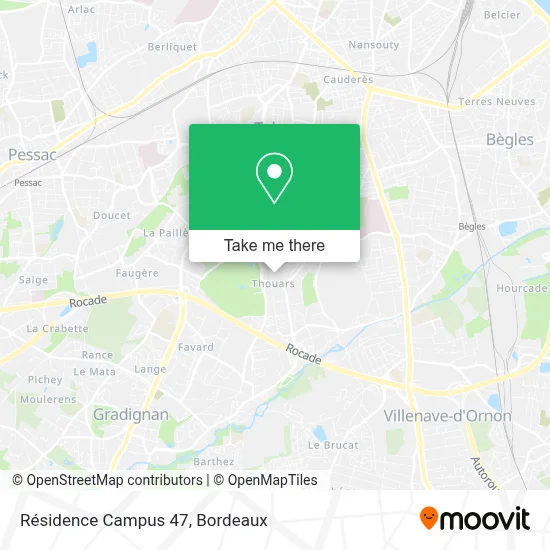 Résidence Campus 47 map