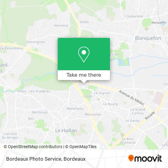Bordeaux Photo Service map