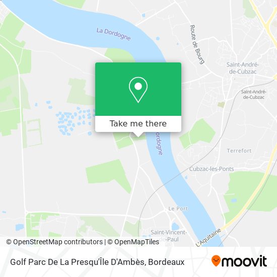 Golf Parc De La Presqu'Île D'Ambès map