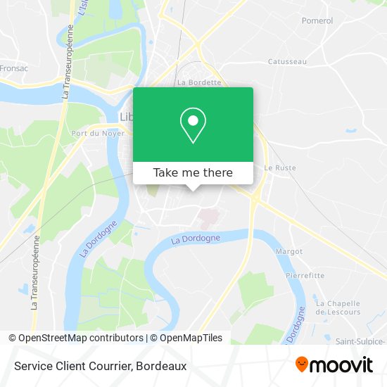 Service Client Courrier map