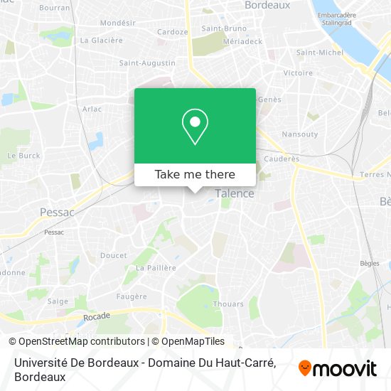 Université De Bordeaux - Domaine Du Haut-Carré map