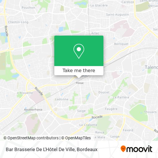 Bar Brasserie De L'Hôtel De Ville map