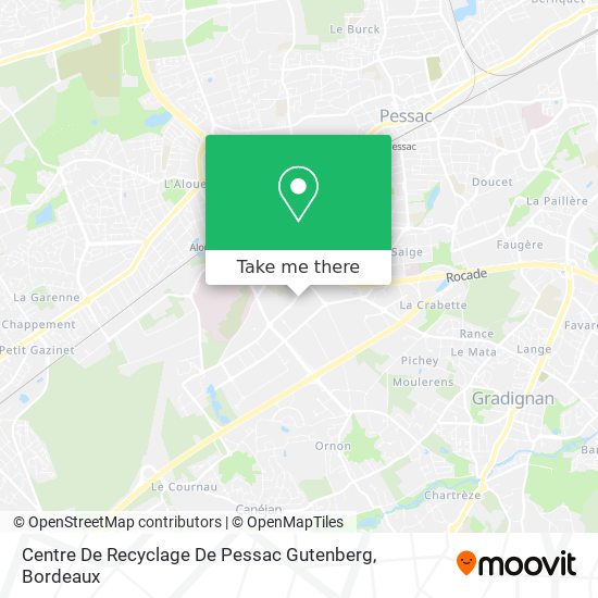 Centre De Recyclage De Pessac Gutenberg map