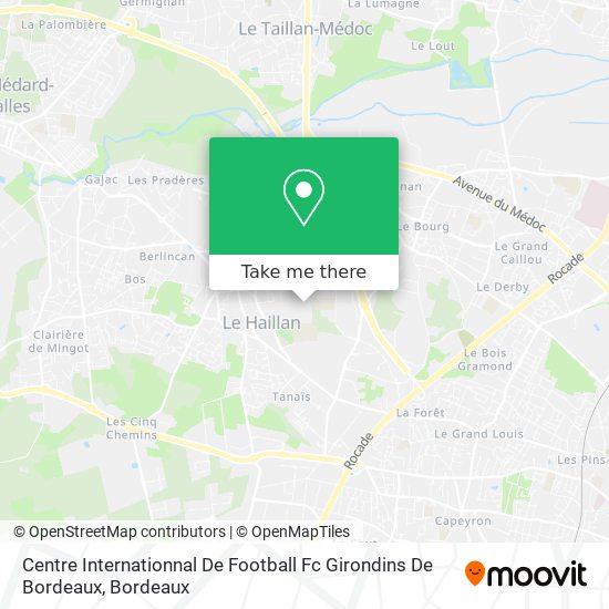 Centre Internationnal De Football Fc Girondins De Bordeaux map