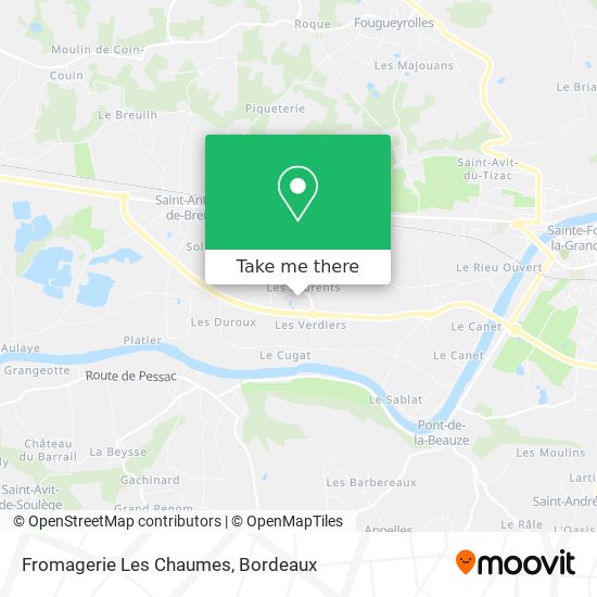 Mapa Fromagerie Les Chaumes