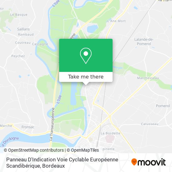 Panneau D'Indication Voie Cyclable Européenne Scandibérique map