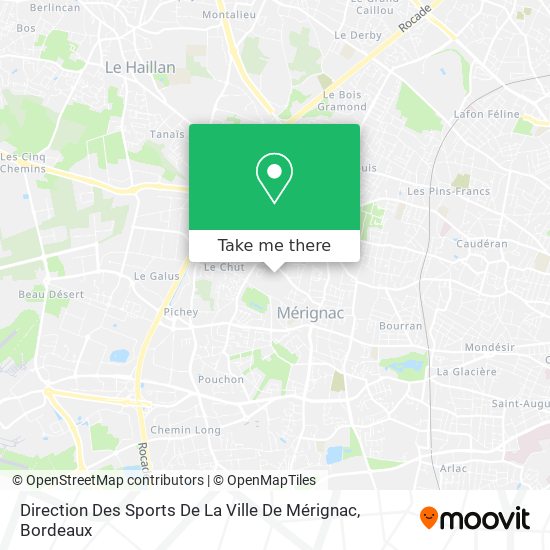 Direction Des Sports De La Ville De Mérignac map