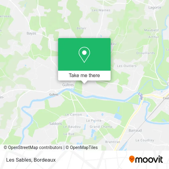 Les Sables map